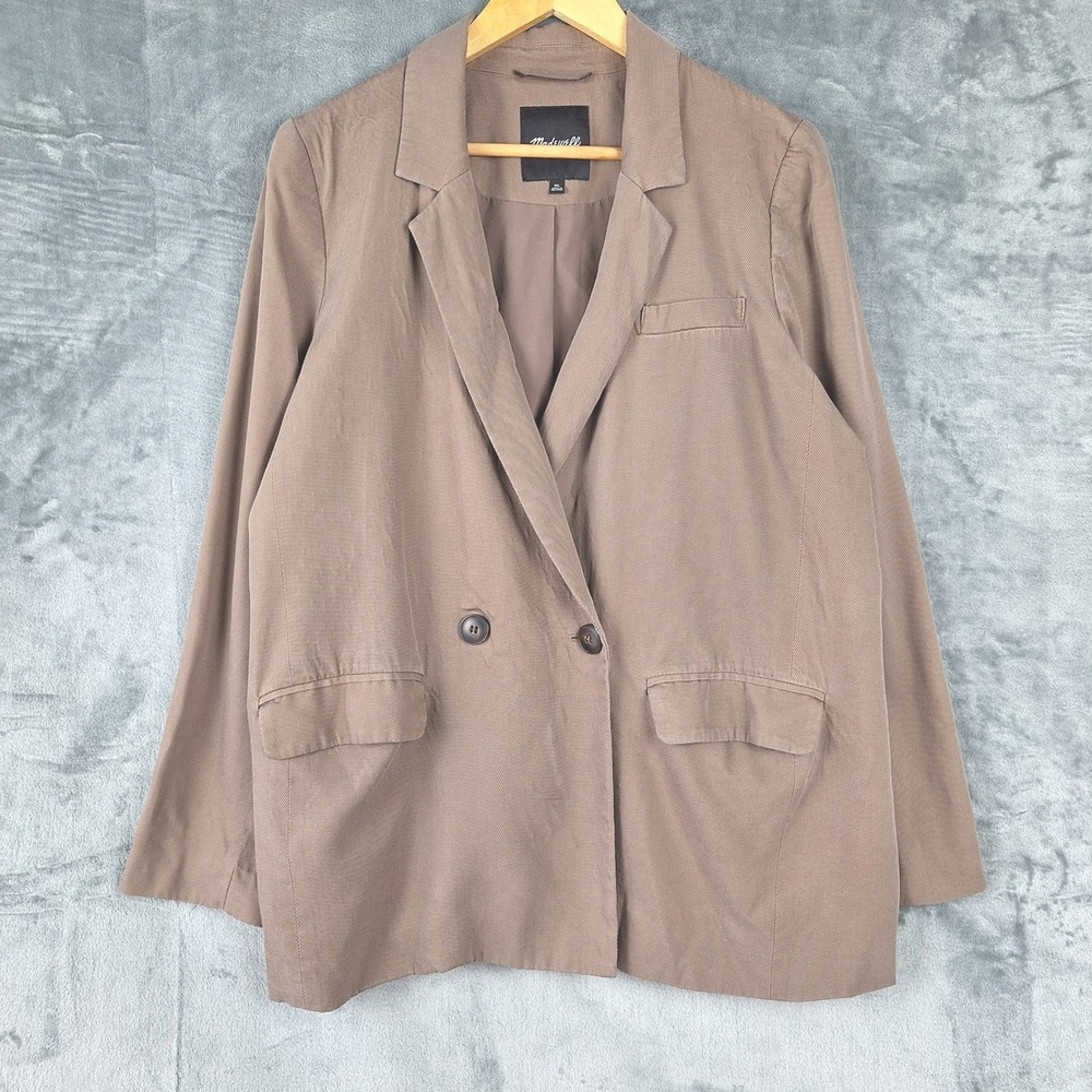 Madewell Blazer XL Brown Caldwell‎ Double Breasted Oversized Old Money Academia